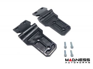 Jeep Wrangler JL Billet Hood Hinges - Aluminum - Black Jeep Wrangler JL Billet Hood Hinges - Aluminum - Black